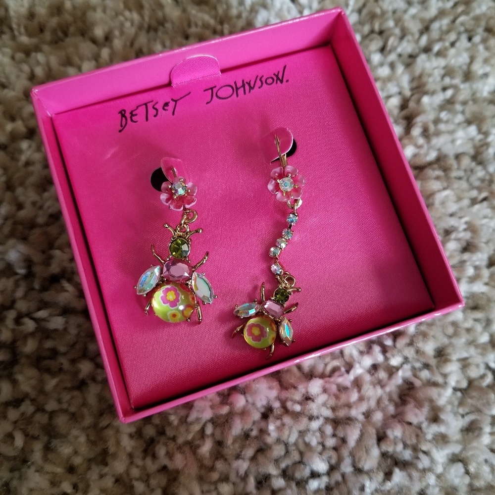 Betsy Johnson Asymmetrical Earrings